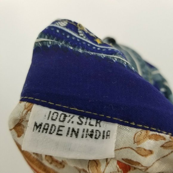 GipSea Styleget Womens Blue Paisley Silk Wrap Convertible Skirt Dress One Size - Picture 12 of 12